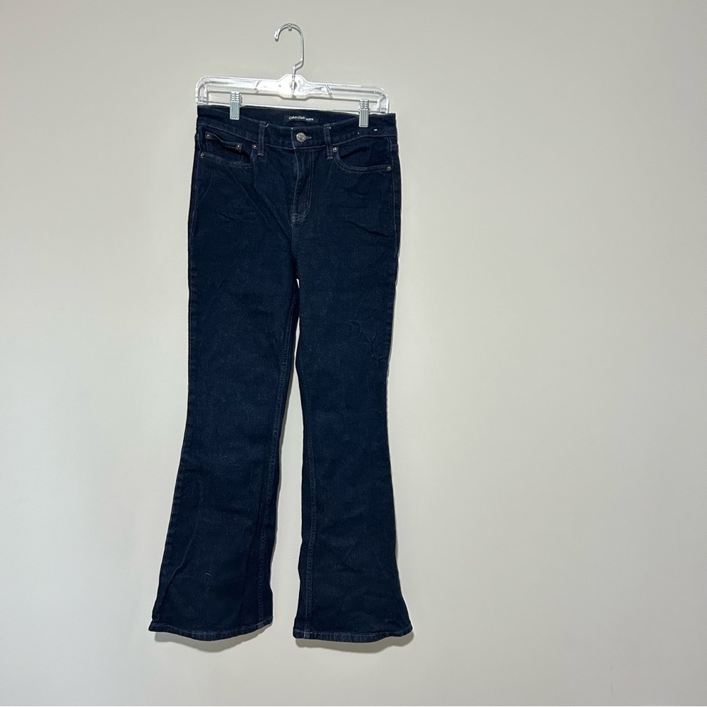 Calvin Klein Jeans size 28 High Rise Flare Dark Wash